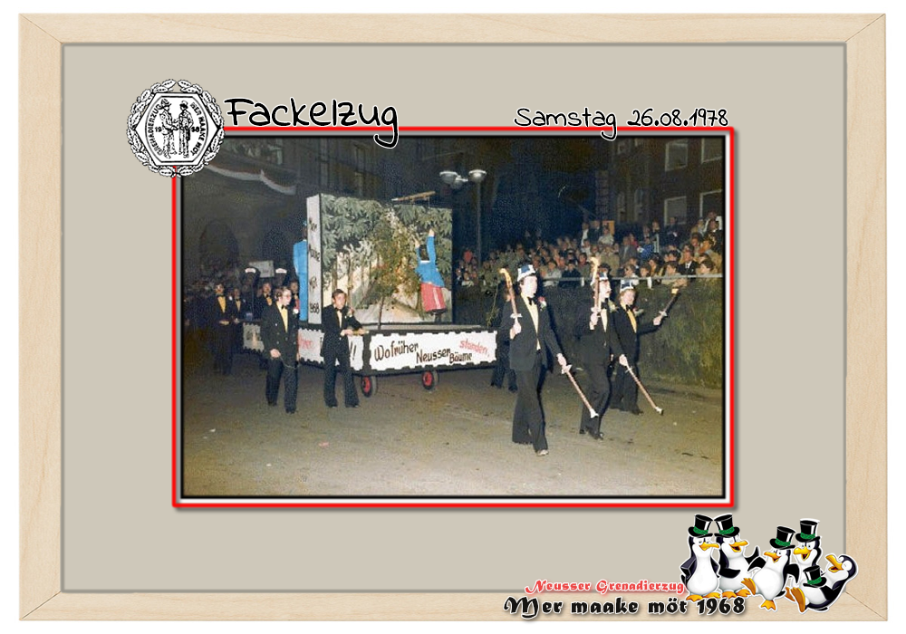 Fackel 1978: Wo früher Neusser Bäume standen, ...wir Heute nur noch Uhren fanden!!!