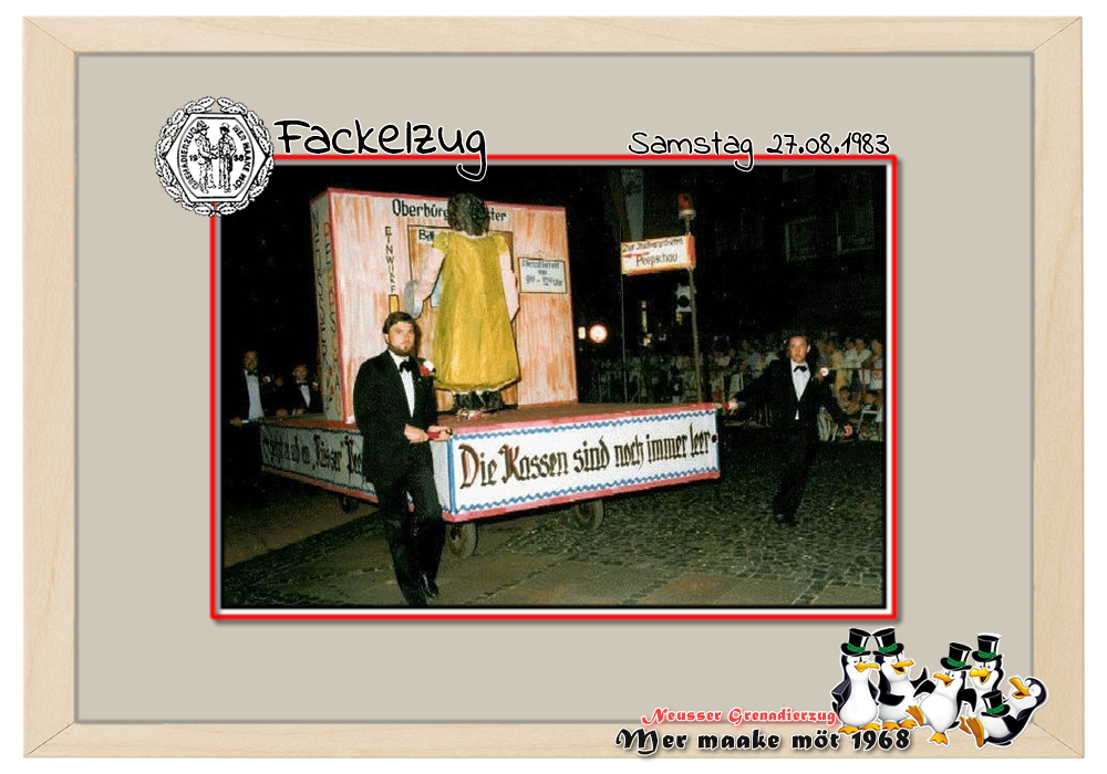 Fackel 1983: Die Kassen sind noch immer leer ...jetzt muss en Nüsser Piepschau her!