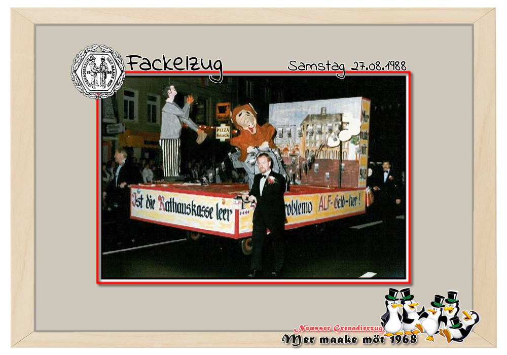 Fackel 1988: Ist die Rathauskasse leer ...Null Problemo Alf-Geld her!