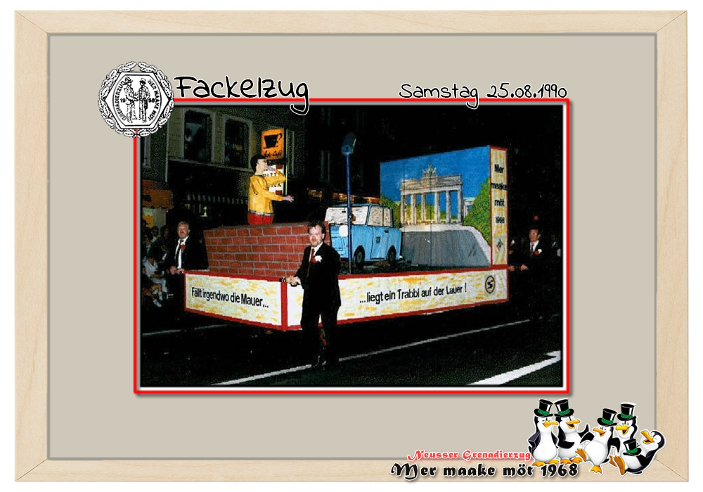 Fackel 1990: Fällt irgendwo die Mauer ...liegt ein Trabbi auf der Lauer!