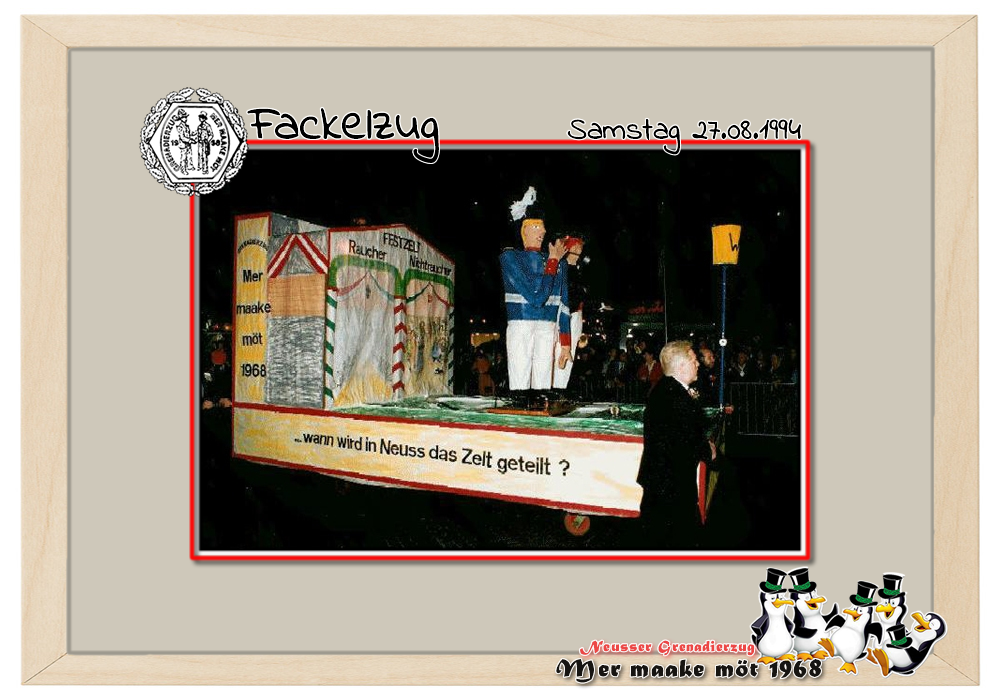 Fackel 1994: In Frankreich ist es schon so weit ...wann wird in Neuss das Zelt geteilt