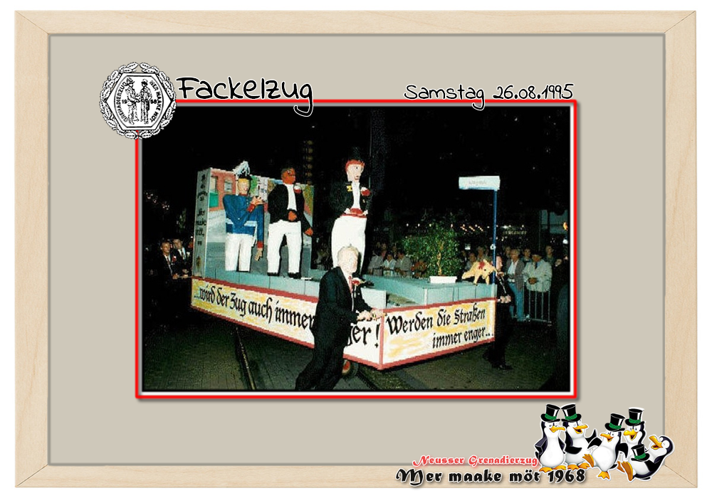 Fackel 1995: Werden die Straßen immer enger, ...wird der Zug auch immer länger!