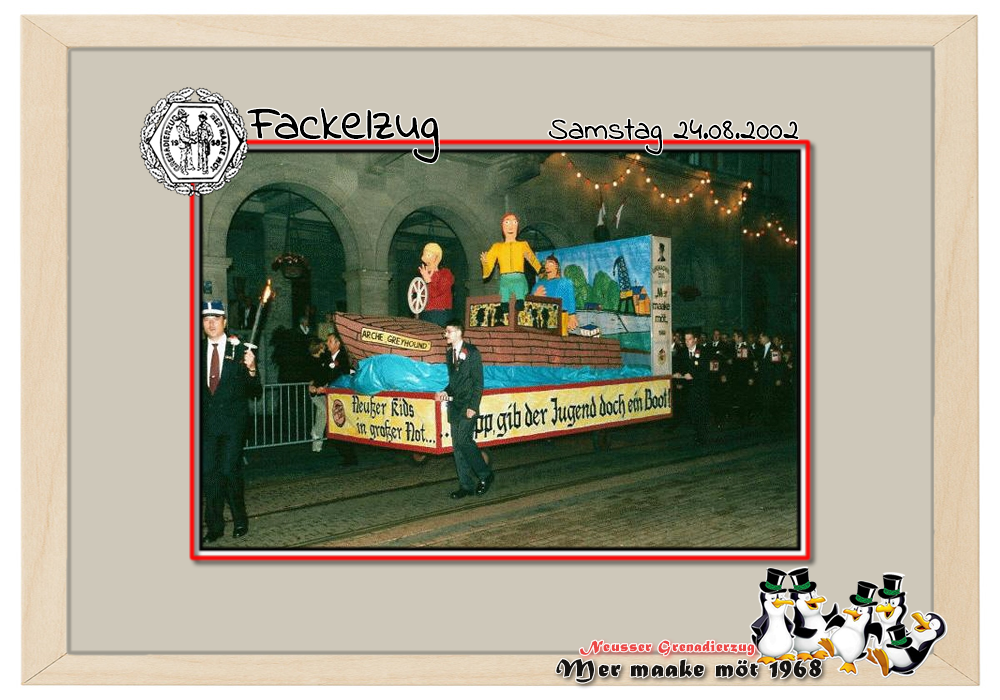 Fackel 2002: Neußer Kids in großer Not ...Napp, gib der Jugend doch ein Boot